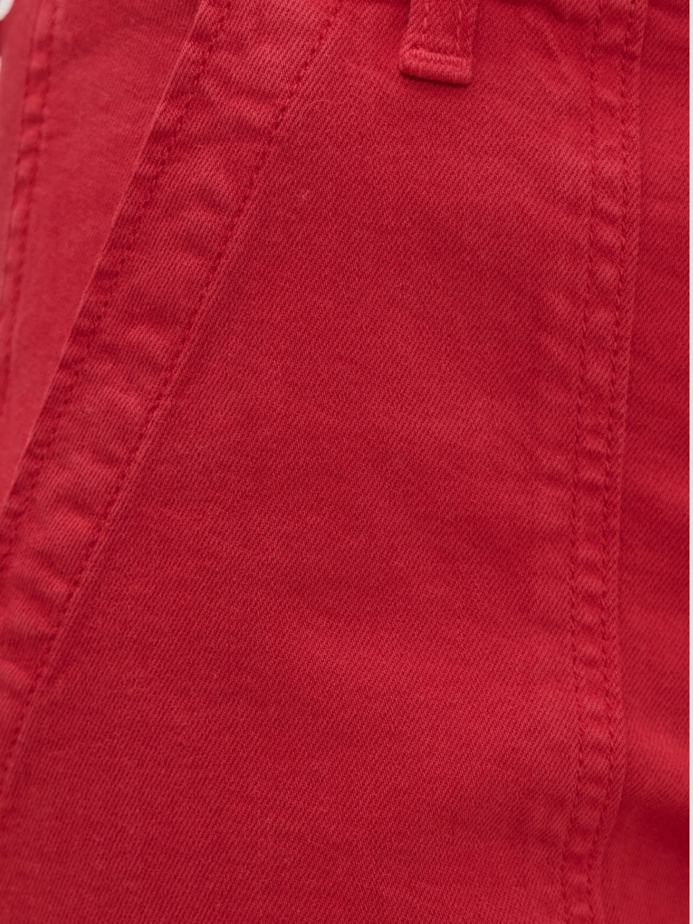 AMO Easy Army Red Cargo Pants with Frayed Hem NWT 23 - Picture 9 of 10